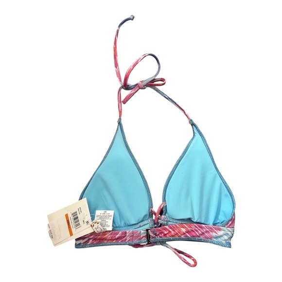BECCA Pink and Blue Patterned Bikini Top nwt,008 - Picture 2 of 2